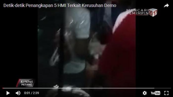 VIDEO : Detik-detik Penangkapan Sekjen PB HMI terkait Kerusuhan Demo 4 November
