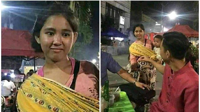 Perempuan Muda Ini Sambil Gendong Anak jadi Pengemis, Wajahnya Jadi Sorotan, Cantik Alami!