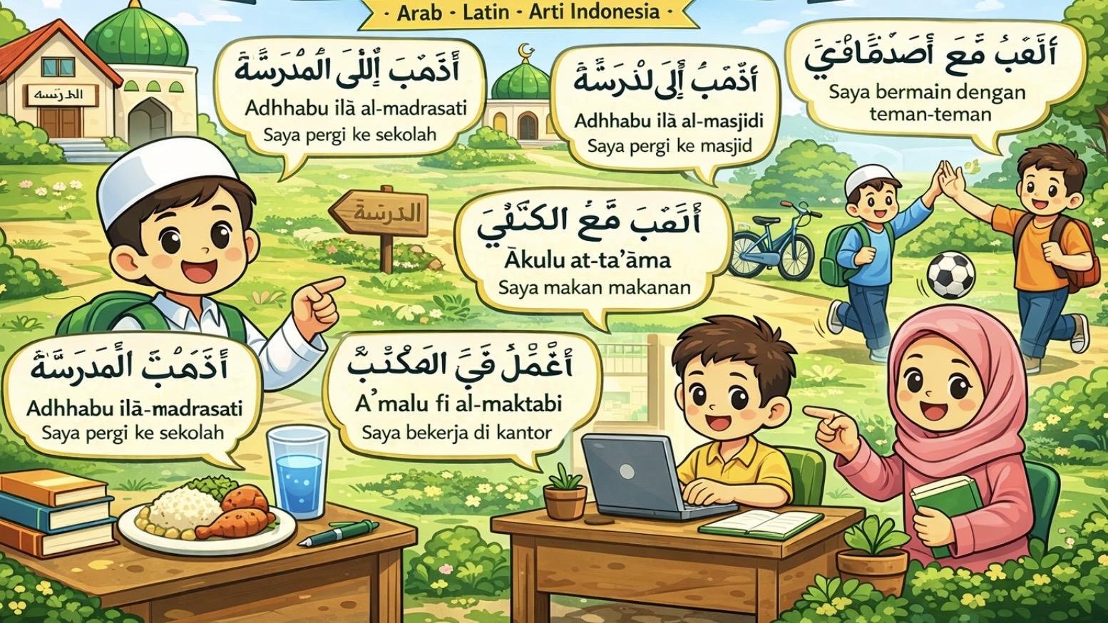 10-kalimat-fiil-mudhari-lengkap-dengan-Arab-Latin-arti-bahasa-Indonesia.jpg