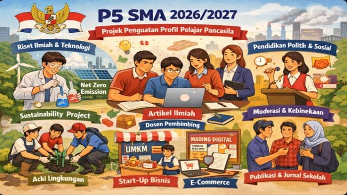 Kumpulan Tema dan Judul Projek Kokurikuler P5 SMA Tahun Ajaran 2026/2027 - Sripoku.com