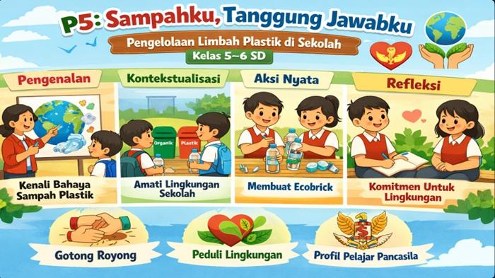 Contoh Modul P5 Kurikulum Merdeka 2026 Tema Gaya Hidup Berkelanjutan SD Fase C Kelas 5 - 6 SD - Sripoku.com