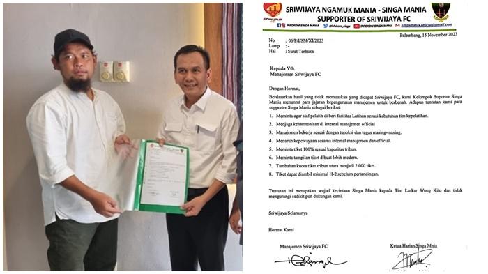 Singa Mania Desak Sriwijaya FC Berbenah, Ini Bunyi 8 Poin Tuntutan