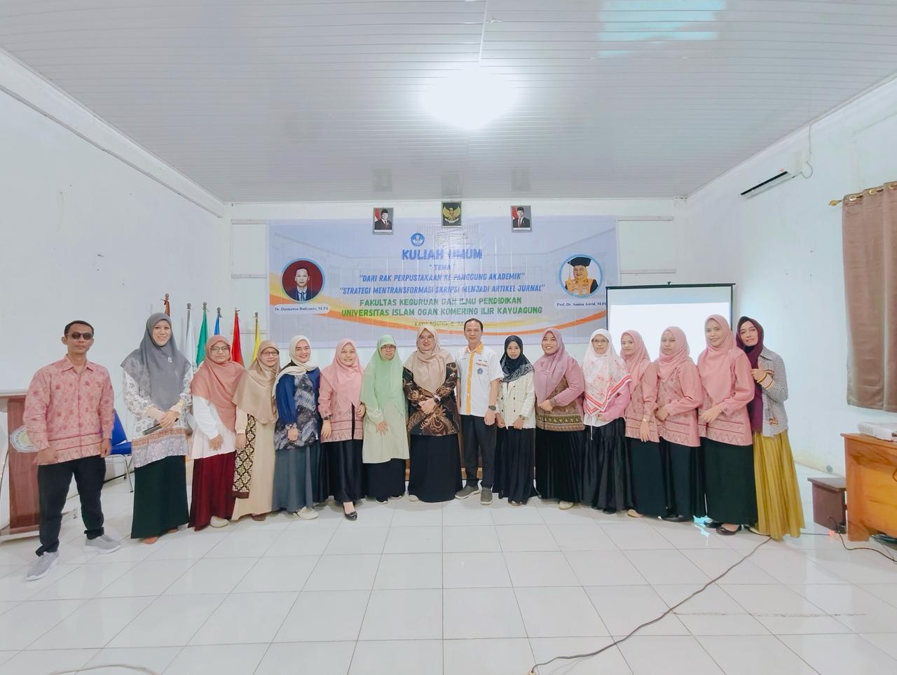 FKIP UNISKI Kayuagung Gelar Kuliah Umum, Mahasiswa Dibekali AI dan Cara Ubah Skripsi Jadi Jurnal - Sripoku.com