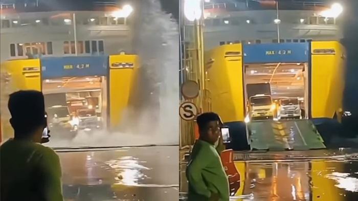 Pelabuhan Bakauheni Dilanda Cuaca Buruk, Kapal Sulit Sandar Antrean Kendaraan Mengular Ratusan Meter