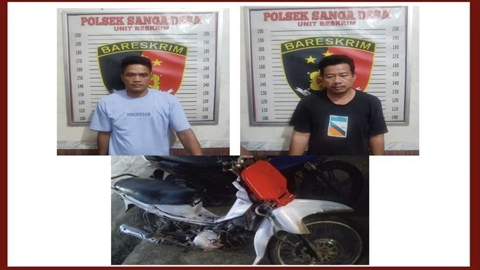 Reskrim Spartan Polsek Sanga Desa Bekuk Dua Tersangka Curanmor, Buronan Paling Dicari di Muba