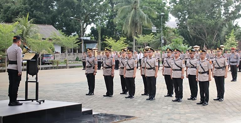 Kapolres OKI AKBP Eko Rubiyanto Sertijab 3 Pejabat Polres OKI dan 3 Kapolsek, Ini Nama-namanya!
