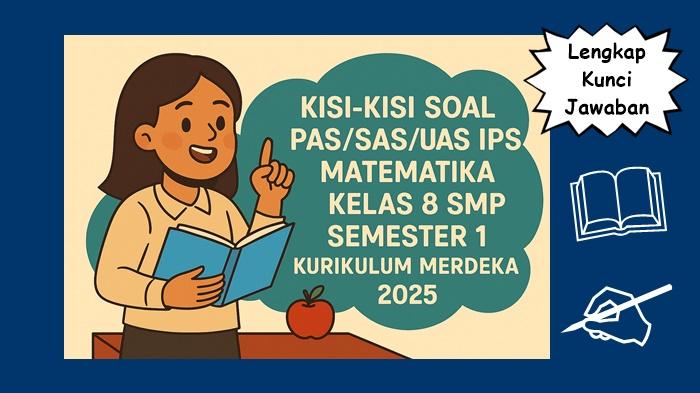 Kisi-kisi PAS/SAS/UAS Matematika Kelas 8 SMP Semester 1 Kurikulum Merdeka 2025 Lengkap Kunci Jawaban