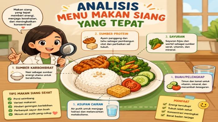 Kunci Jawaban IPA Kelas 8 SMP Halaman 17 Kurikulum Merdeka, 1.3 Analisis Menu Makan Siang yang Tepat - Sripoku.com