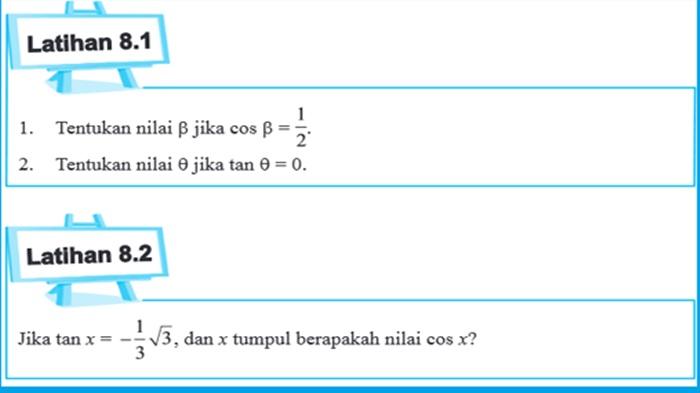 Kunci Jawaban Matematika Kelas 10 SMA/MA Halaman 66, Soal Latihan 8.1 dan Latihan 8.2