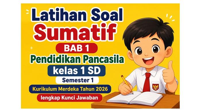 Latihan Soal Sumatif BAB 1 Pendidikan Pancasila kelas 1 SD Semester 1 Kurikulum Merdeka Tahun 2026 - Sripoku.com