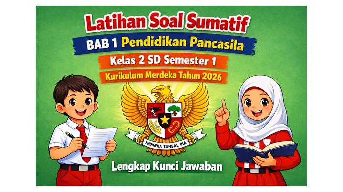 Latihan Soal Sumatif BAB 1 Pendidikan Pancasila kelas 2 SD Semester 1 Kurikulum Merdeka Tahun 2026 - Sripoku.com