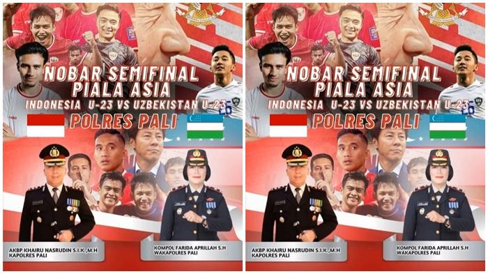 Pererat Hubungan dengan Masyarakat, Polres PALI Gelar Nobar Timnas U-23 Indonesia vs Uzbekistan