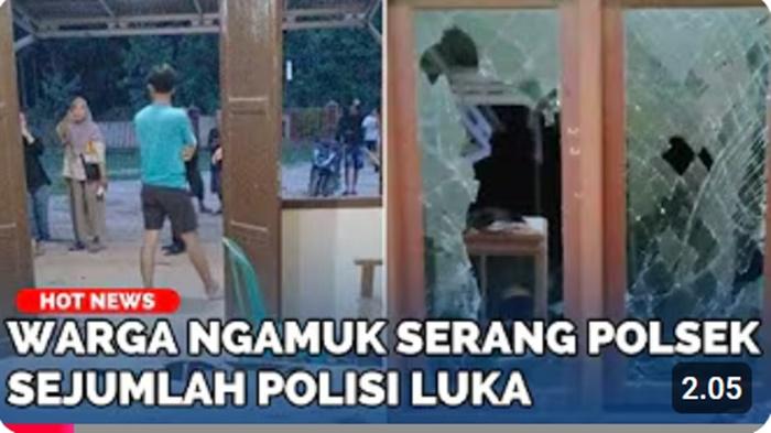 Polsek Pangkalan Lampam Diserang Massa, 1 Polisi Terluka 2 Tahanan Narkoba Kabur Dibebaskan Warga
