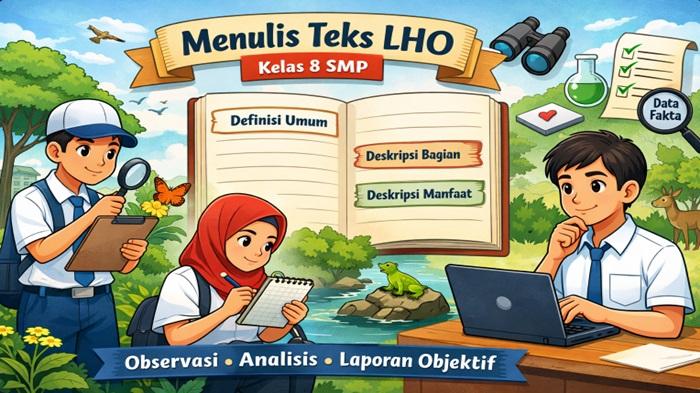 Ringkasan Materi dan Soal HOTS Bahasa Indonesia Kelas 8 SMP Materi Bab 1 Menulis Teks LHO, Terbaru - Sripoku.com