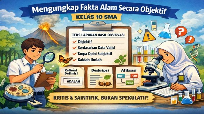 Ringkasan Materi Dilengkapi Contoh Soal HOTS Bahasa Indonesia Kelas 10 SMA Materi Bab 1 Teks LHO - Sripoku.com