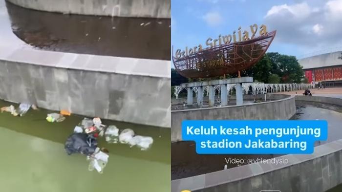 Pengunjung Keluhkan Kondisi JSC Palembang Kotor & Tak Terawat, Tugu Gelora Sriwijaya Dipenuhi Sampah
