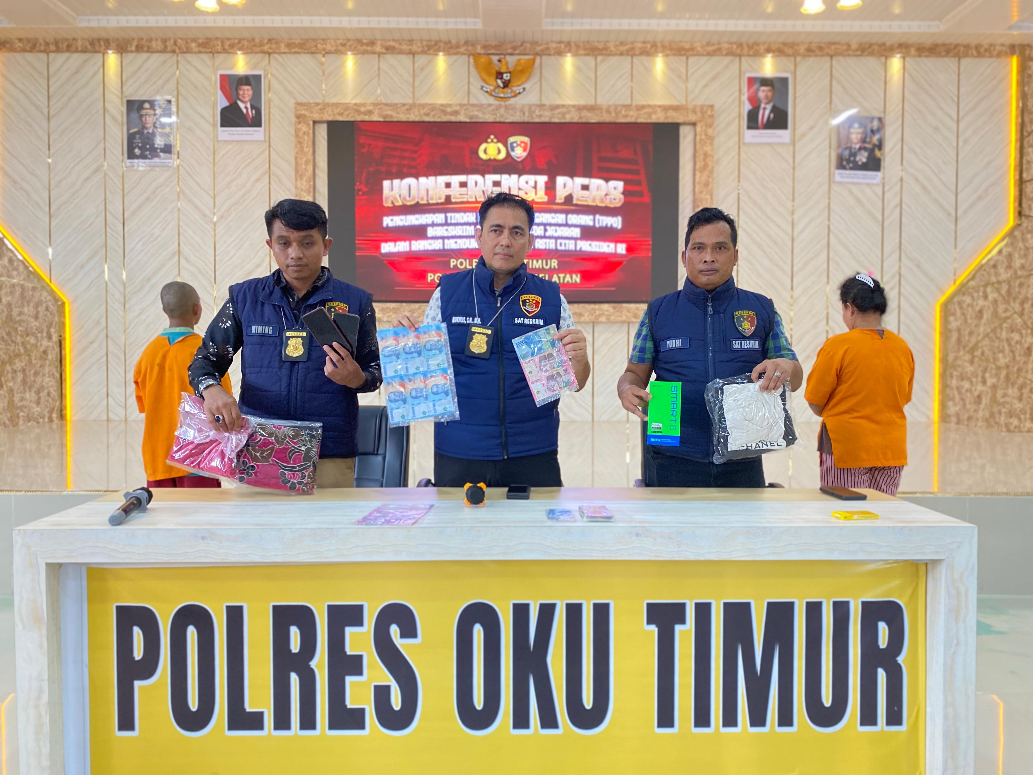 Polisi Bongkar Dua Kasus TPPO di OKU Timur, Transaksi Via Aplikasi Hijau
