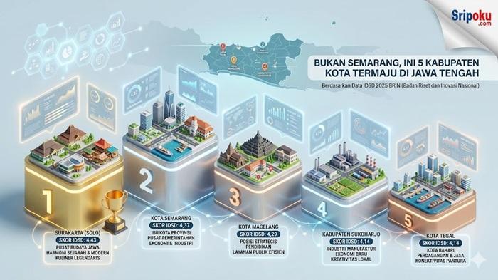 Bukan Semarang, Ini 5 Kabuten Kota Termaju di Jawa Tengah, Solo Puncaki Daftar