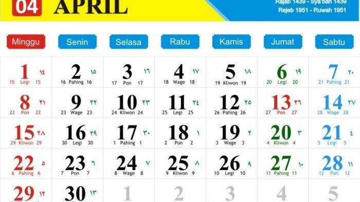 Tanggal Merah April 2018 Banyak yang Beda & Buat Bingung, Ternyata Isra Miraj Bukan Hari Jumat