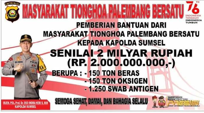 Bantuan Rp 2 M yang Diterima Irjen Eko Indra Berupa Beras hingga Oksigen