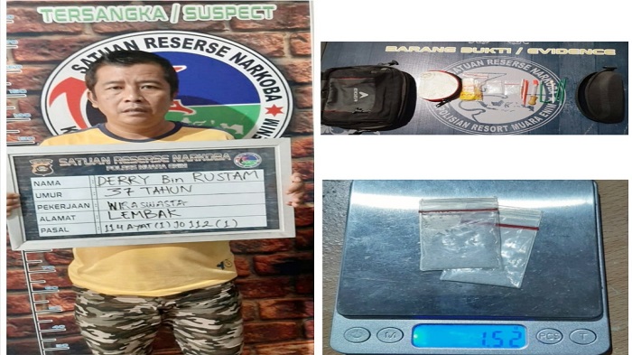 Sembunyi di Rumah Orangtuanya, Bandar Narkoba Asal Muaraenim yang DPO Ini Pasrah Dikepung Petugas