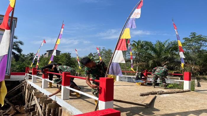 2 Jembatan Garuda Bantuan Presiden Prabowo di Wilayah Kodam II Sriwijaya Rampung Dibangun