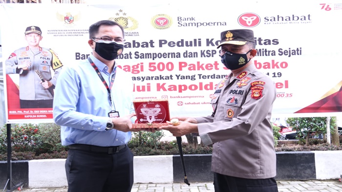 Kapolda Sumsel Sebut Belakangan Ini Sering Dapat Bantuan untuk Covid-19, Terbaru Ada Paket Sembako