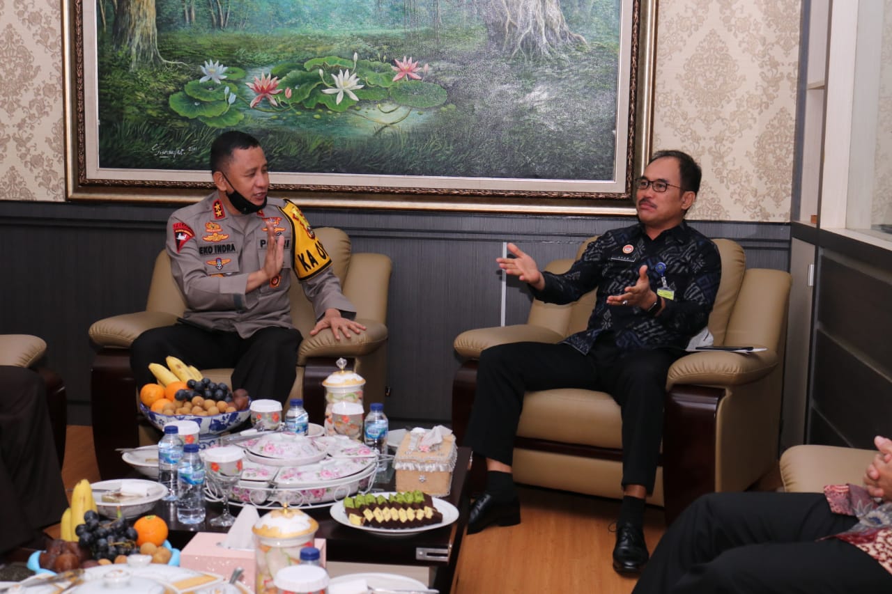 Pererat Silaturahmi, Kapolda Sumsel Irjen Pol Prof Eko Indra Heri Kunjungi Kanwil Kemenkumham Sumsel