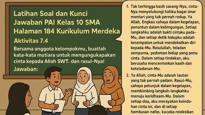 Latihan Soal Aktivitas 7.4 PAI Kelas 10 SMA Halaman 184 Kurikulum Merdeka