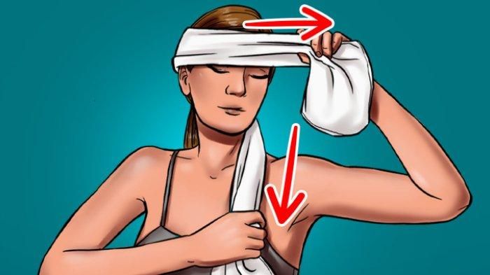 Agar Terhindar dari Sakit Leher - Begini Cara Memijat Sendiri Menggunakan Handuk