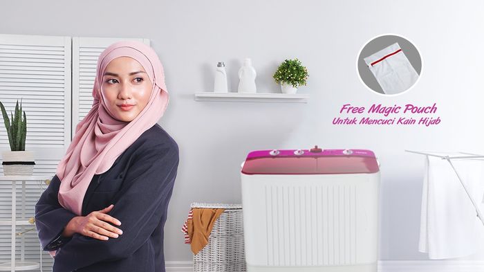 Mesin Cuci Primadona Samba Produk Polytron Dengan Water Filter dan Seri Hijab Mampu Menyaring Air