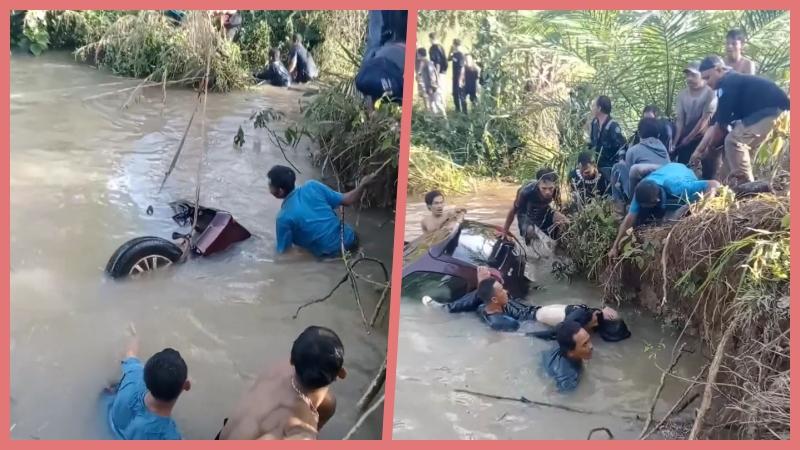 Penampakan Terkini TKP Mobil Masuk Sungai di Sumsel, Polisi Putuskan Pasang Spanduk
