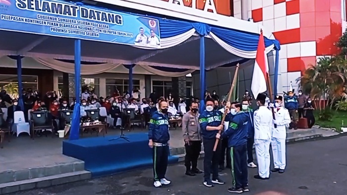 Lepas Kontingen Sumsel ke PON 2021, Gubernur Sumsel Minta Atlet Jangan Dihantui Kondisi Papua
