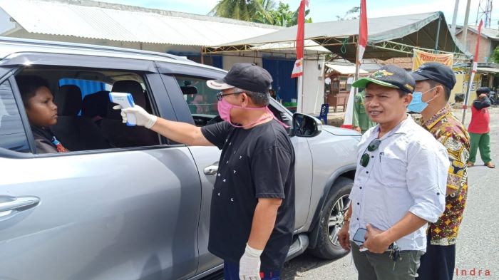 Virus Corona di Sumsel, Bangun Posko Desa Pencegahan Covid-19 di Baturaja Tamu & Warga Diperiksa