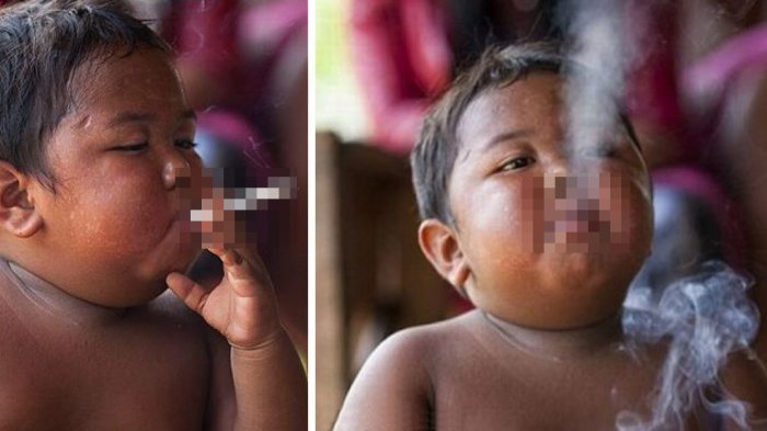 Sempat Viral Bocah 2 Tahun Merokok. Ternyata Begini Gaya Bocah Ini di Sekolah Sekarang