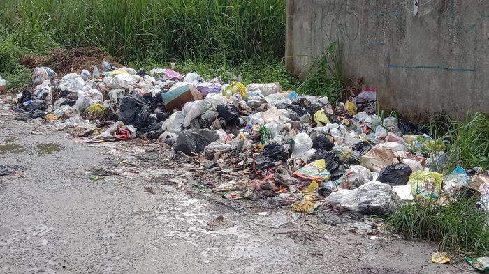 Sampah Rumah Tangga Menumpuk di Jalan Perumahan Permata Hijau 2 Kayuagung, Ternyata Ini Masalahnya