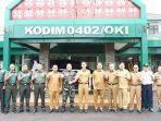 Hari Pertama Bekerja, Bupati Muchendi dan Wabup Supriyono Silaturahmi Ke Kodim 0402/OKI