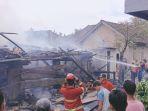 Rumah Panggung di Tanjung Agung Muara Enim Sumsel Terbakar Akibat Puntung Kayu Bakar Bekas Memasak