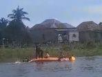 Speedoboat Wisata Mengangkut 9 Penumpang Terbalik di Sungai Wilayah Desa Lubuk Sakti Indralaya OI