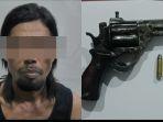 PRIA Rambut Gondrong di Muratara Ini Simpan Pistol Revolver Isi 2 Peluru, Pasrah Dikepung Polisi!