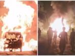 SUASANA Malam Hari di Desa Margo Bakti Mesuji OKI Sontak Terang Bikin Warga Panik, Ini yang Terjadi!