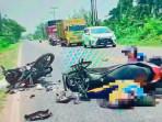 LAKA Maut di Jalintim Kayuagung OKI, Honda Beat dan Yamaha Nmax Adu Kambing, Begini Kronologinya!