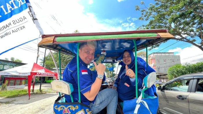 Tumpangi 14 Dokar, Kader Demokrat Daftarkan Caleg di KPU Sulteng