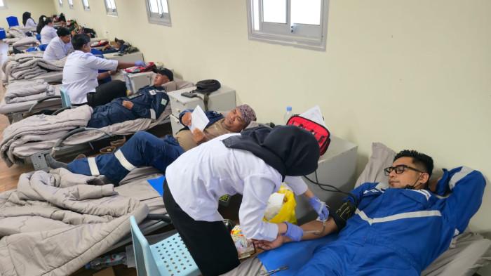 Donor darah di Kilang DSLNG, Kecamatan Batui