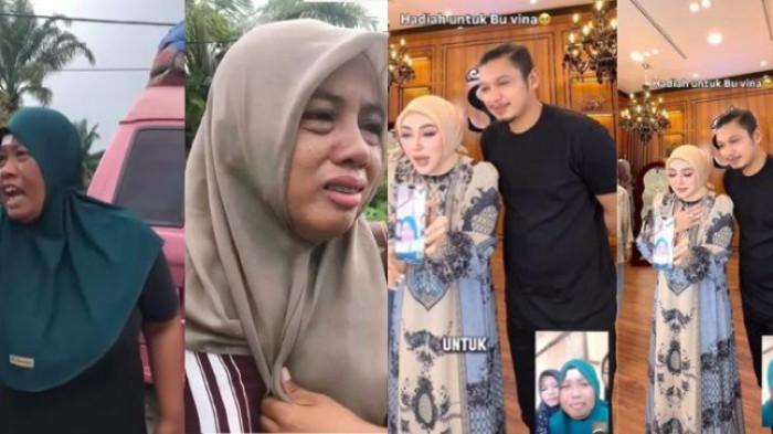 Tangis Haru Ibu Vina, Tetangga Setia Melda Safitri yang Viral Dihadiahi Umrah Dari Shella Saukia