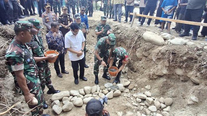 Kodam XXIIII/Palaka Wira Kembali Bangun Jembatan Perintis Garuda di Parigi Moutong