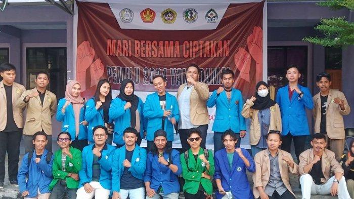 Mahasiswa 5 Perguruan Tinggi di Kota Palu Kompak Serukan Aksi Pemilu Damai 2024