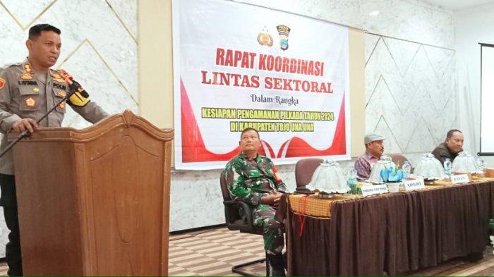 Polres Touna Rapat Koordinasi Lintas Sektoral Siapkan Pengamanan Pilkada 2024