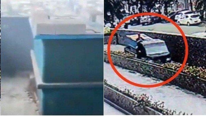 TEREKAM CCTV! Mobil Bawa Bak Biru dari Kampus UNPRI Sebelum Polisi Datang, Diduga Bawa Kabur Mayat