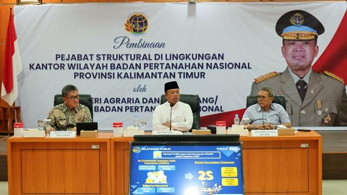 Perkuat IT dan SDM, Menteri Nusron Targetkan Layanan BPN Kaltim Lebih Cepat dan Berintegritas